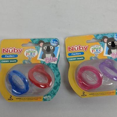 Nuby Pacifiers Cherry Shape 0-6M Small, Set of 2 - New
