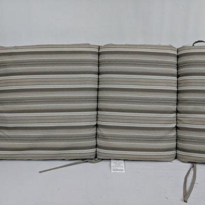 Dining Chair Cushion Gray Stripe (Outdoors) - New