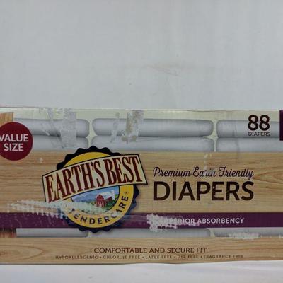 Earth's Best Diapers, Size 5, 88 Count - New