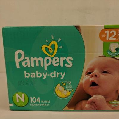 Pampers Baby-Dry Newborn 104 Count - New