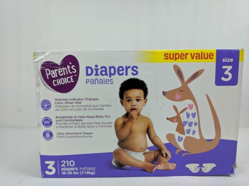 parents choice diapers size 3 210