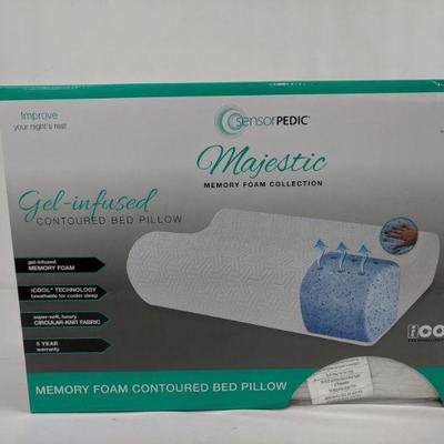 Sensorpedic Majestic Memory Foam Bed Pillow, Standard - New