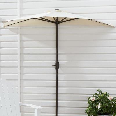 Mainstays Hillwood 7 FT Half Umbrella - White - New