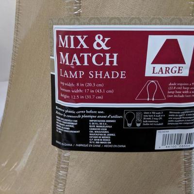 Mix & Match Lamp Shade Large, Tan, Set of 2 - New