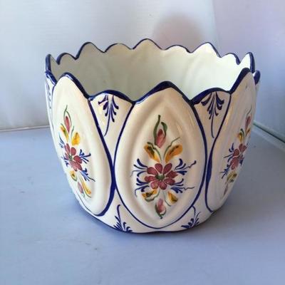 Vintage Made in Portugal Hand Painted Bowl Signed by The Artist