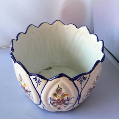 Vintage Made in Portugal Hand Painted Bowl Signed by The Artist