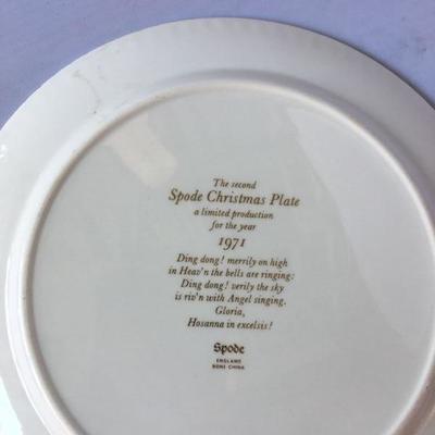 Vintage Spode X-Mas Plate UK Bone CHina
