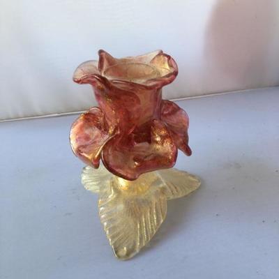Antique Murano Gilded and Decorated Candle Holder - One of a Kind