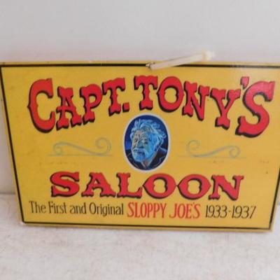 Capt. Tony's Saloon Sign Pressed Wood
