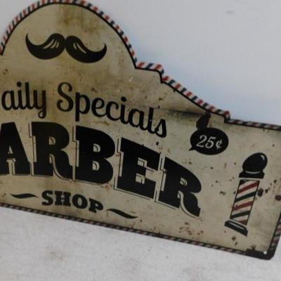 Barber Shop Metal Shop Sign 24