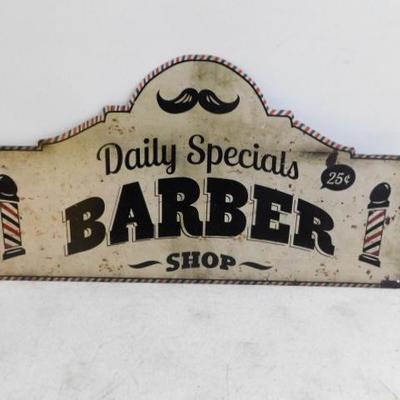 Barber Shop Metal Shop Sign 24