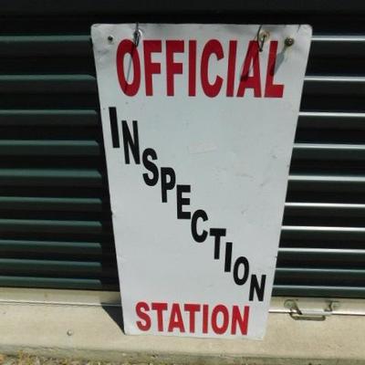 Commercial Inspection Station Metal Store Sign 36