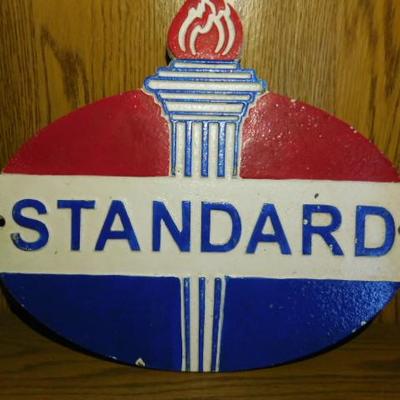 Cast Iron Standard Oil Sign 10
