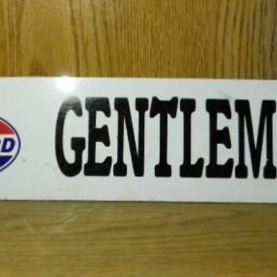Standard Oil Enamel Gentlemen Sign