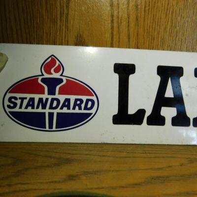Standard Oil Enamel Ladies Sign 12