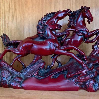 Rosewood Horse Statue
