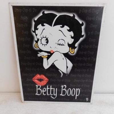 Betty Boop Kiss Metal Sign 16