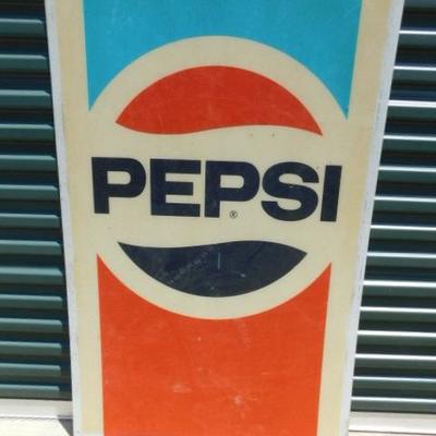 Large Plexiglass Pepsi Display Card 53