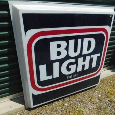 Bud Light Store Display Sign Formed Plastic 48