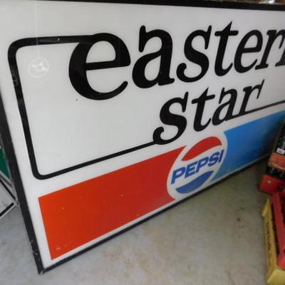 Eastern Star Pepsi Advertising Metal Frame Double Sided Sign 72