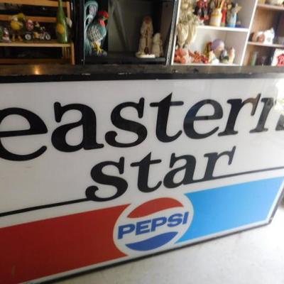 Eastern Star Pepsi Advertising Metal Frame Double Sided Sign 72