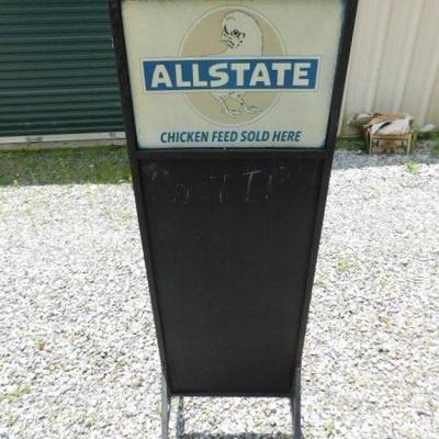 Allstate Chicken Feed Double Sided Store Display Stand with Chalk Board 61