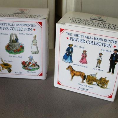 Lot 6 - Liberty Falls Hand Painted Pewter Collection