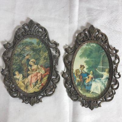 Lot 41 ~ 2 vintage prints ~ Victorian ~ wall frames