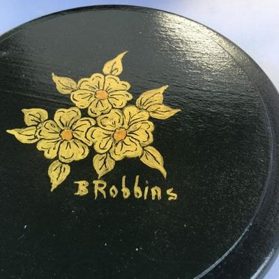 Vintage Relief  Coasters/Jewelry Box Signed B Robbins