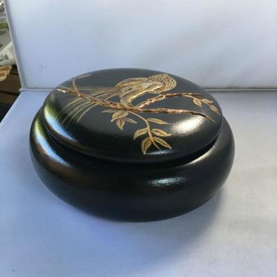 Vintage Relief  Coasters/Jewelry Box Signed B Robbins