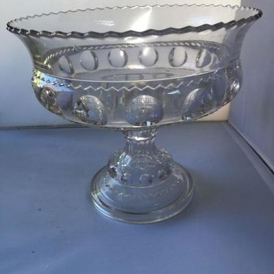 Vintage Footed Crystal Bowl Made in France