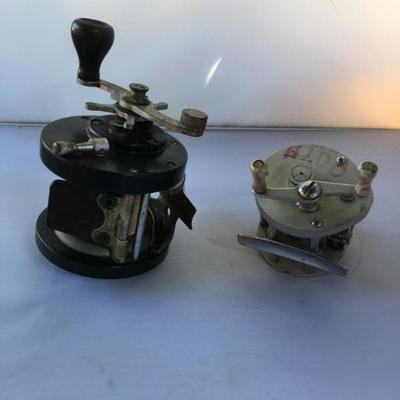 Vintage Lot of 2 Fishing  Reels Langley and Pfluegch 