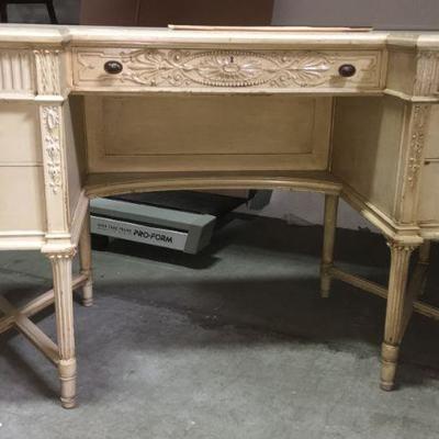 Scarce Antique Nelson Matter GRM French Provincial off White Desk Early 1910