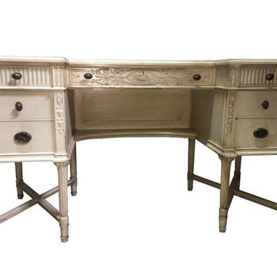 Scarce Antique Nelson Matter GRM French Provincial off White Desk Early 1910