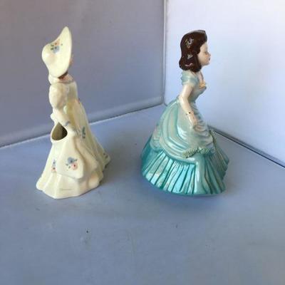 Vintage Lot of TWO Porcelain Figurines Made in California
