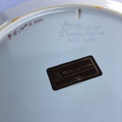 Lot of 3 Heriot Quimper Dinner Plates Signed and Numbered