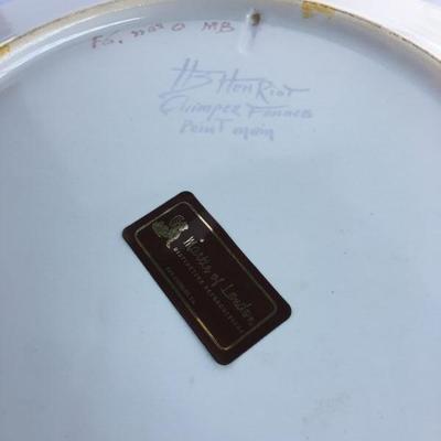 Lot of 3 Heriot Quimper Dinner Plates Signed and Numbered