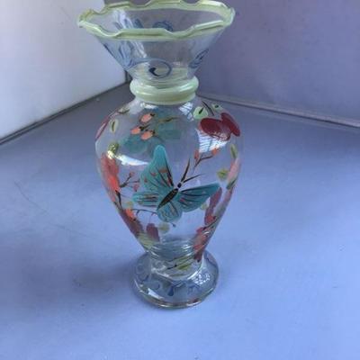 Vintage Pair of Hand Painted Vases