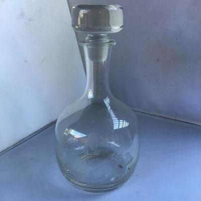 Vintage Etched Bottle with Original Corker