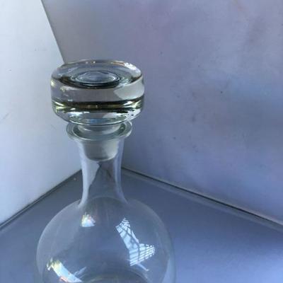 Vintage Etched Bottle with Original Corker