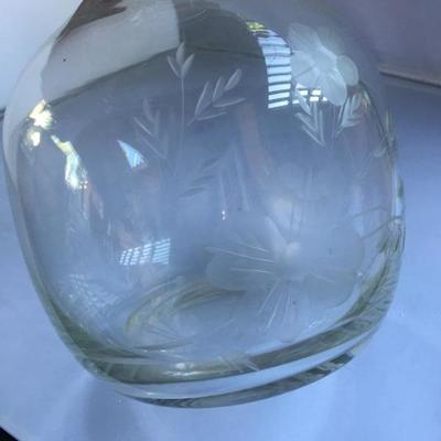 Vintage Etched Bottle with Original Corker