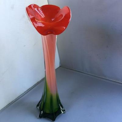 Vintage Adorable Glass Blown Vase Multicolors
