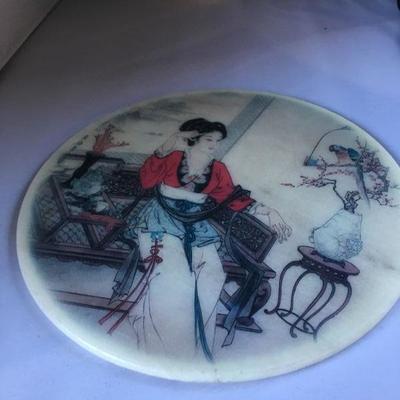 Vintage Chinese Hand Painted Plate