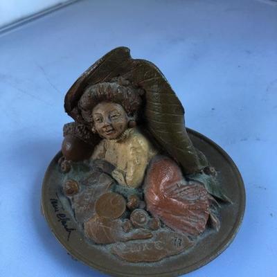 Vintage Tom Clark Signed Twice and .Numbered Ceramic Titled "Signing"