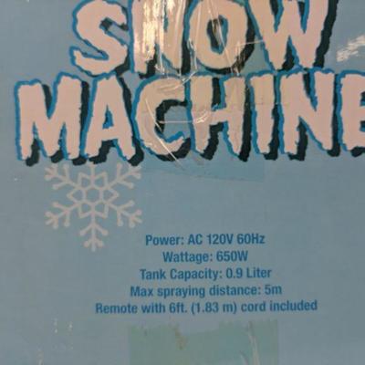 Seasonal Visions Snow Machine - New, Opened Box