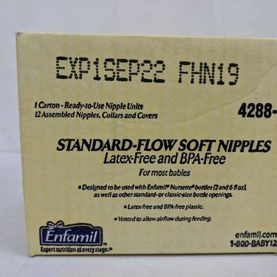 12x Enfamil Standard-Flow Soft Nipples - New