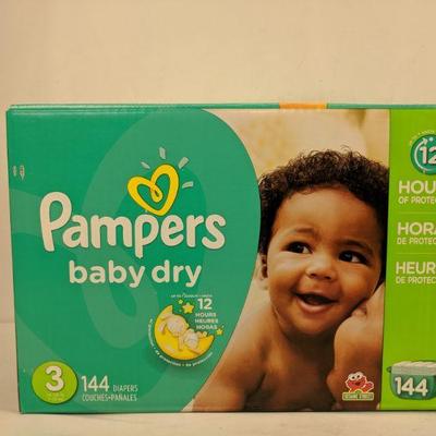 Pampers Baby Dry, Size 3, 144 Count - New
