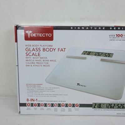 Detecto Glass Body Fat Scale - New