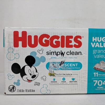 Huggies Simply Clean Fresh Scent Wipes 704 Count - New