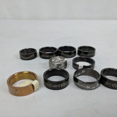 10 Rings Various Sizes/Styles - New